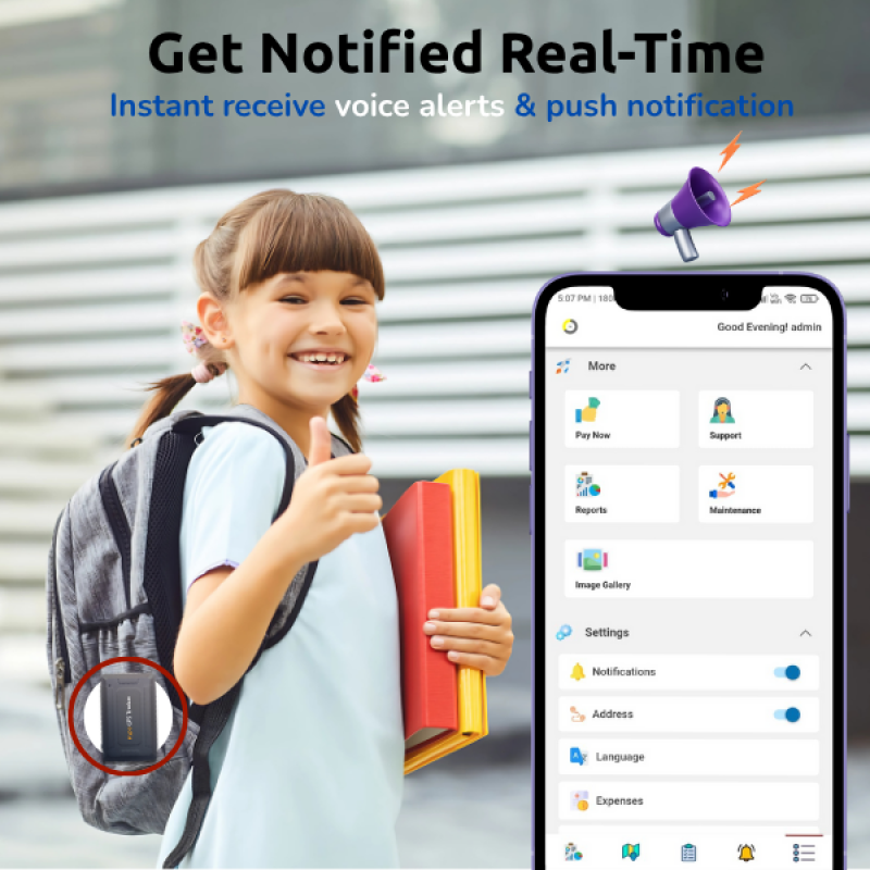 GPS Tracker for Kids small Wireless