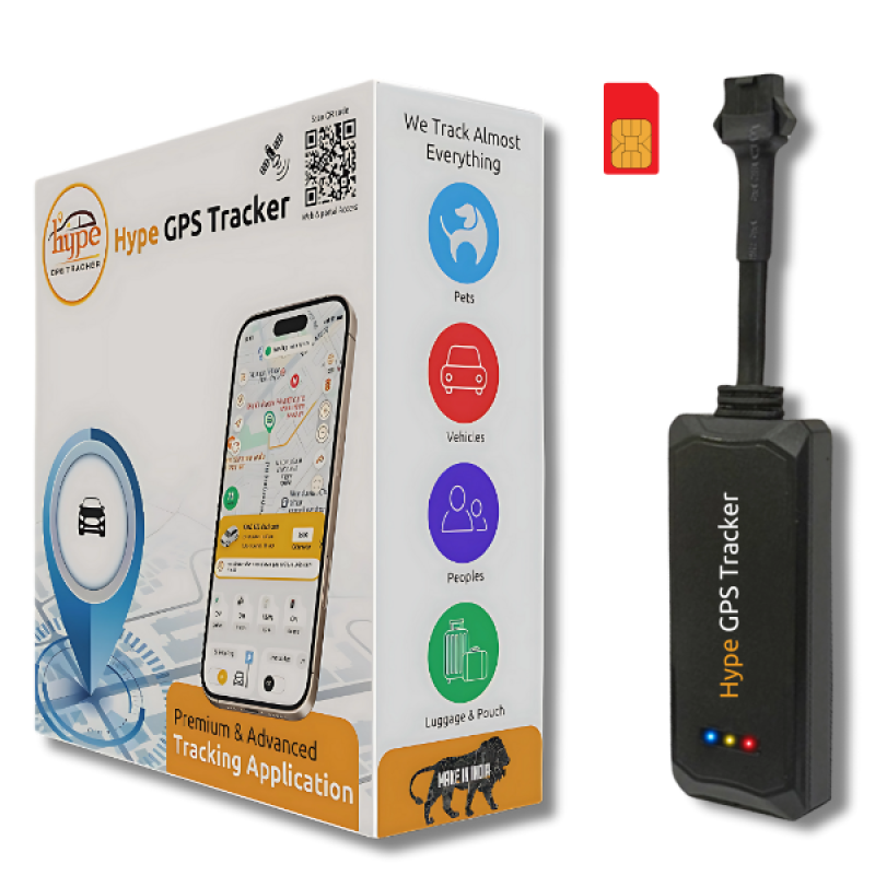 GPS Tracker for Bike, Car, Scotty, Truck, Bus Electric Vehicles GPS Device Real-Time Tracking with ignition, Overspeed, Geo-fence, Parking Alerts)