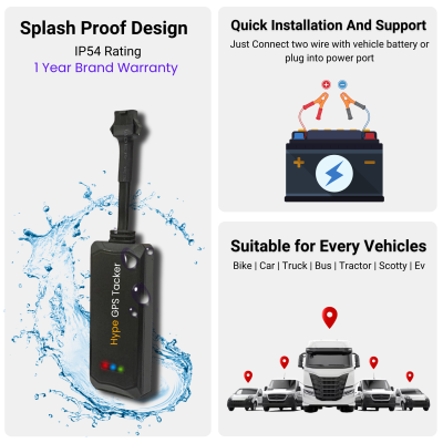 GPS Tracker for Bike and Car Wired V2 Pro | Engine Lock/Unlock